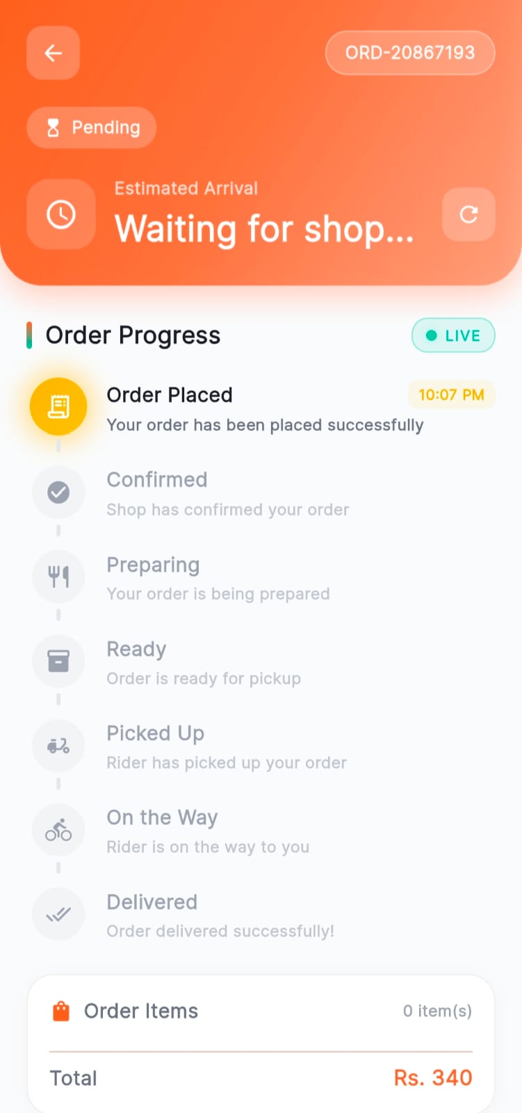 NS Mart Order Tracking